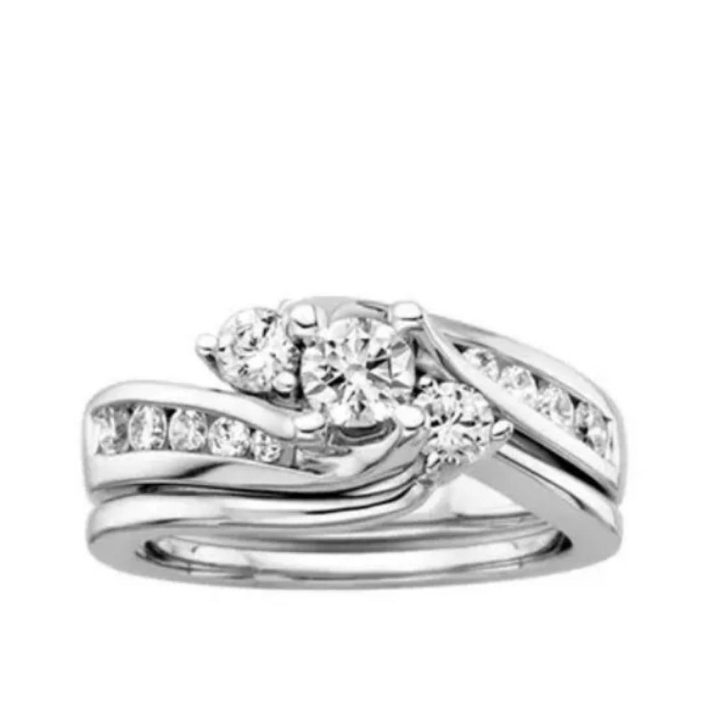 Engagemet Wedding Ring Set 1.2 Carat Dimond 💎 Size 7